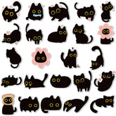 MALLMALL6 cute black cat fridge magnet smiling adds playful decor and note storage