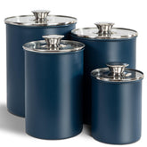 Malmo glass-lid 16oz canister provides clear view for tea and coffee storage.