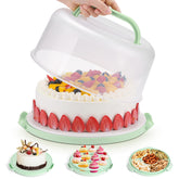 Mamajardin cake carrier lid keeps treats fresh during transport.