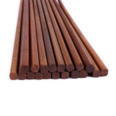 Mannice wooden chopsticks, 10 pairs, durable iron wood for daily meals.
