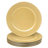 MAONAME 13-inch gold charger with beaded rim enhances wedding table decor.