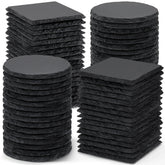 MAPRIAL black slate square 4-inch coaster for laser engraving and personalization.