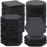 MAPRIAL square 4-inch slate coaster with natural texture, ideal for engraving.