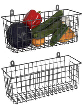 MaraFansie extra large wire basket 2-pack wall mounted for spacious storage.