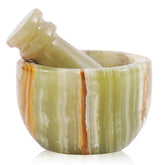 MARBLE RANGE marble mortar and pestle top view ideal for compact kitchen prep