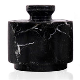 MARBLOUS KRAFTS marble salt cellar with lid on clean counter for easy seasoning.