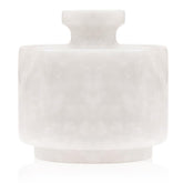 MARBLOUS KRAFTS marble salt cellar with lid on a kitchen counter for elegant storage.