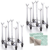 Marbrasse retractable cup drying rack on counter, space-saving solution