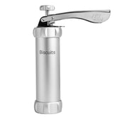 Marcato Atlas Deluxe biscuit maker assembly shows sturdy stainless construction for long-lasting use.
