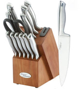 Marco Almond KYA26 knife block with built-in sharpener keeps blades ready