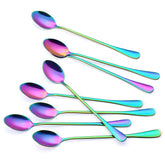 Marco Almond long-handle spoons reach the bottom of tall glasses for effortless scooping.