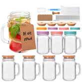 Maredash 16 oz mason jar with handle for an easy grip and stylish look