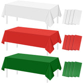 MASHAN Christmas tablecloth in red, white, and green protecting surfaces during festive meals.