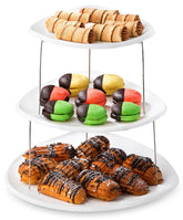Masirs collapsible 3-tier tray folds for easy storage and stylish serving.