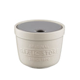 Mason Cash garlic store with lid grater for quick, fresh garlic prep.
