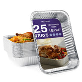MATANA 10x14 aluminum pan top view shows sturdy construction for roasting and serving.