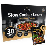 Matiks slow cooker liner inside pot for mess-free cooking.