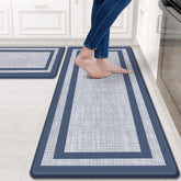 Mattitude kitchen mats 2-pack in blue and gray for comfortable standing.