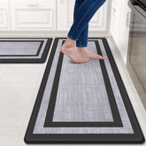 Mattitude kitchen mats set of 2 front view highlighting cushioned anti-fatigue support for standing tasks.