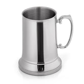 Maxam 20oz stainless steel tankard mug, front view, durable construction for daily use.