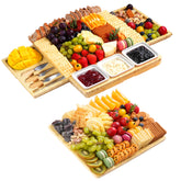 Maxboro charcuterie board with knife set for elegant, effortless party prep