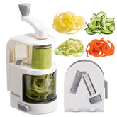 Maxceysen vegetable spiralizer 4in1 rotating blades for versatile ribbons and quick prep