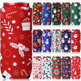 Maxcheck Santa Claus beer sleeve keeps 12 oz drinks cool and festive.