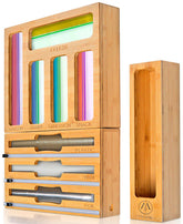 Maxpray 9-in-1 bamboo organizer main view keeps kitchen drawers tidy