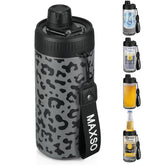 MAXSO sealed can cooler with fizz lid keeps fizzy drinks spill-free.