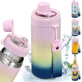 MAXSO sealed can cooler with fizz lid keeps drinks fizzy on the go