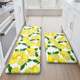 MAYHMYO lemon kitchen mat set 2 front view adds bright decor and comfort
