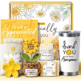 MAYICIVO thank you gift basket with sunflowers for teachers and coworkers
