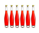 MAYPINK clear glass bottle 12oz with T-top caps, ideal for sauces and beverages