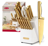 McCook Golden Titanium 8in chef knife for versatile kitchen prep