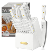 McCook knife block with built-in sharpener for organized, ready-to-use blades