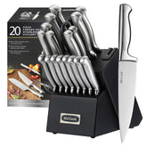 McCook knife block with built-in sharpener supports daily prep and edge maintenance