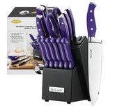 McCook MC27 knife block with built-in sharpener keeps blades organized and ready