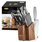 McCook Premium Knife Sets full tang hammered blade for lasting performance