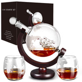 mcgskl World Globe Decanter, elegant centerpiece for entertaining guests with spirits