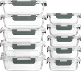 MCIRCO 34oz glass meal prep container with lid for batch cooking