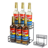 MCSAPIL Coffee Syrup Rack front view with six bottle capacity for organized coffee bars.