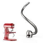 Mdduocd stainless steel dough hook for KitchenAid 5QT-6QT improves kneading consistency.