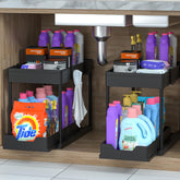 MEAFBIRD under-sink organizer with sliding basket for space-saving storage