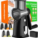 MealHelper 5 blade rotary grater ready for shredding and prep