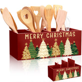 Meanplan Christmas utensil holder with festive tree design adds cheerful kitchen decor
