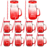 Meanplan 16 oz glass cup with handle and lid, ideal for gifting coworkers.