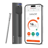 Meatmeet S Pro wireless thermometer in view for precise temperature control.