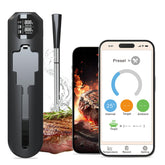 Megapuxin wireless meat thermometer in use for precise grilling and monitoring.