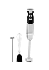 MEGAWISE 3-in-1 immersion blender front view showing powerful blending for soups and smoothies