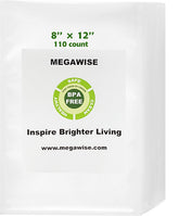 MEGAWISE vacuum bags with embossed channels for strong seals